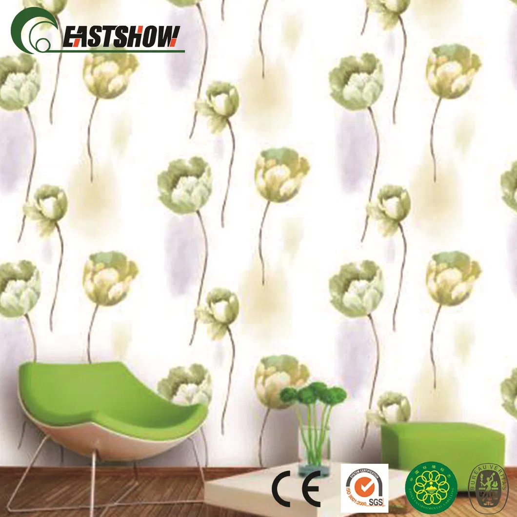 New Plain Color PVC Wall Paper for Rome Wall Decoration