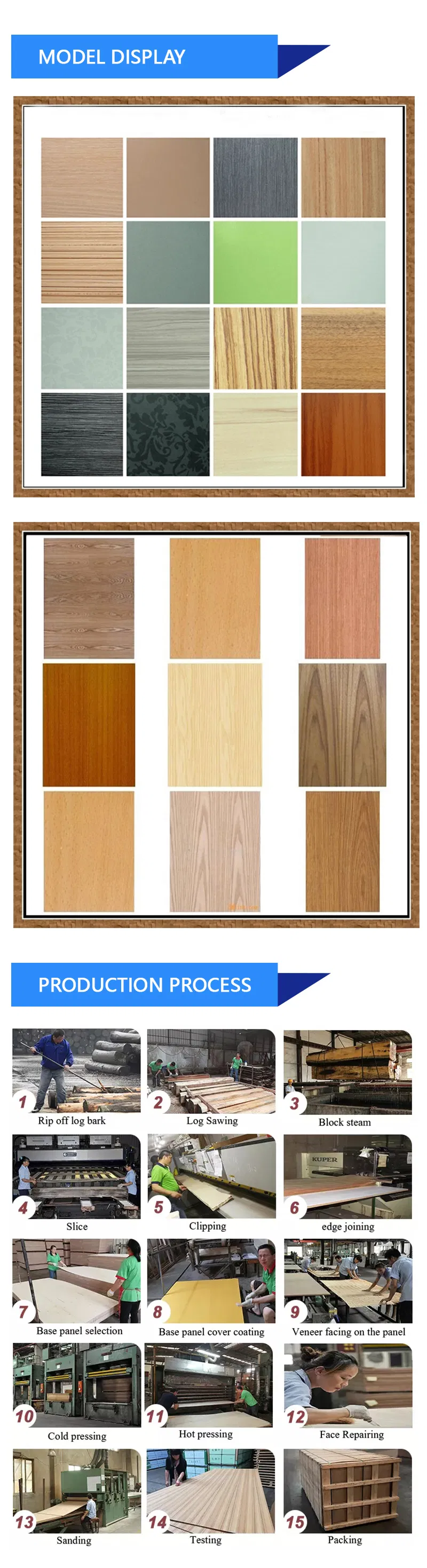 Red Oak, Ash, Teak, Cheery, Fancy Veneer Plywood for Furniture