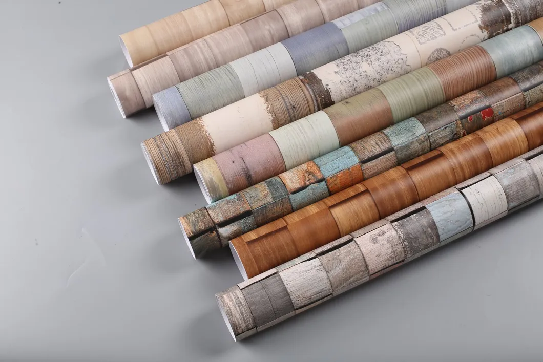Self-Adhesive Wood Wallpaper PVC Waterproof Mildew Proof Wall Coat
