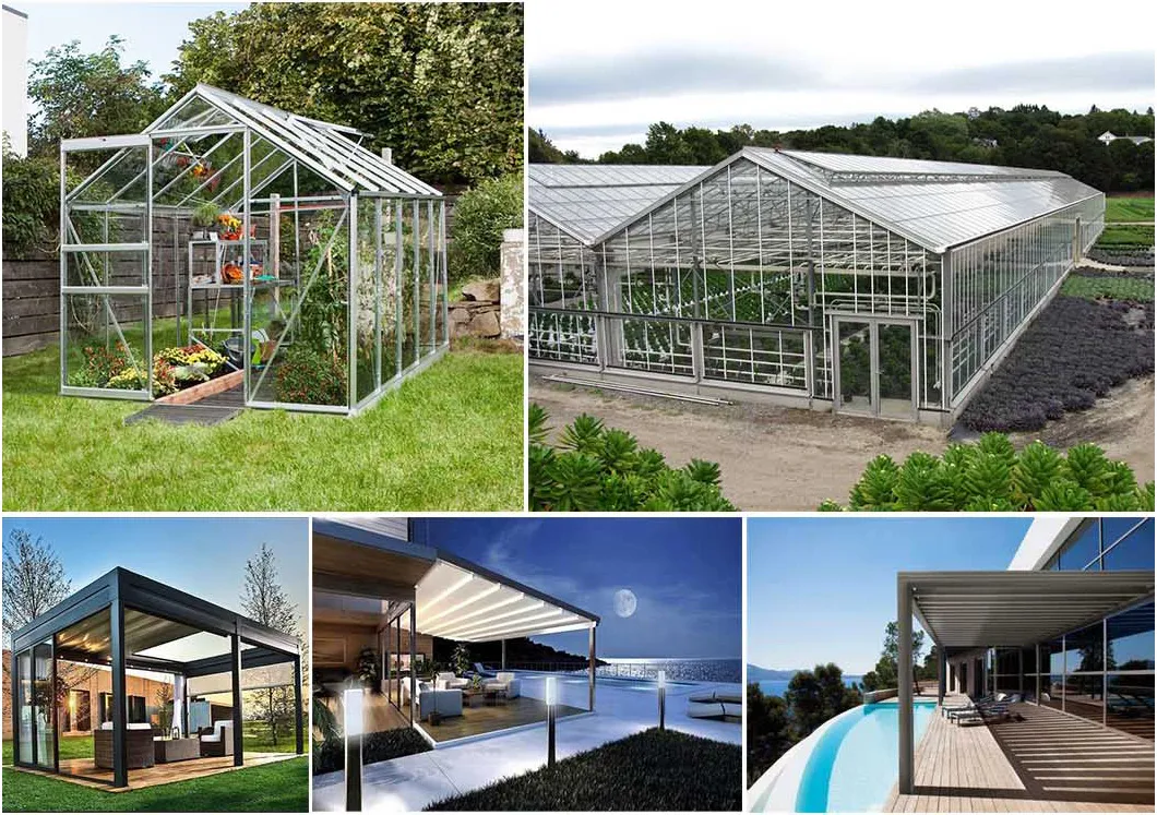 Sunroom Aluminum Extrusion Aluminum Alloy Glass Sunroom with Powder Coating Finished with High Quality and High Strength Discount Price
