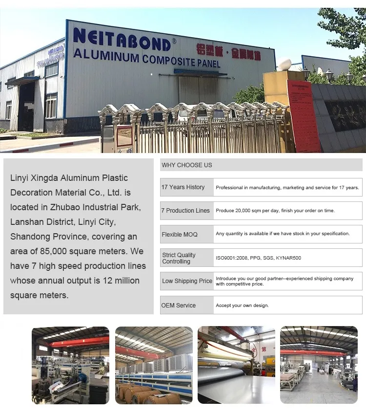 Weather Resistant Aluminum Composite Panel Exterior Uses Sandwich Panel