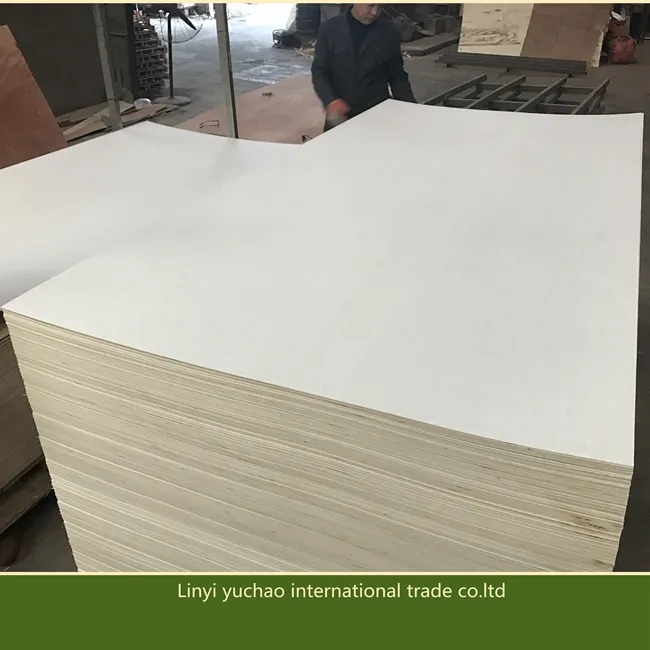 White Engineered Poplar Veneer Face Plywood for Furniture